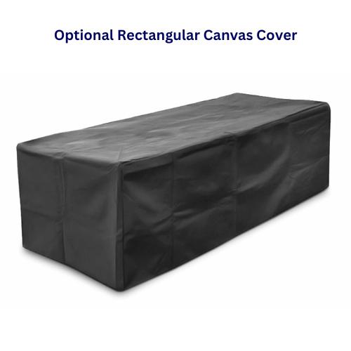 The Outdoor Plus 60 Rectangular Calabasas Stainless Steel Fire Pit Table