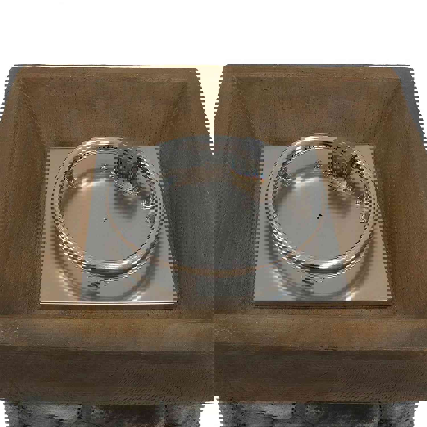 Sunnydaze Outdoor 30-Inch Tall Cast Rock Column Design Propane Gas Fire Pit