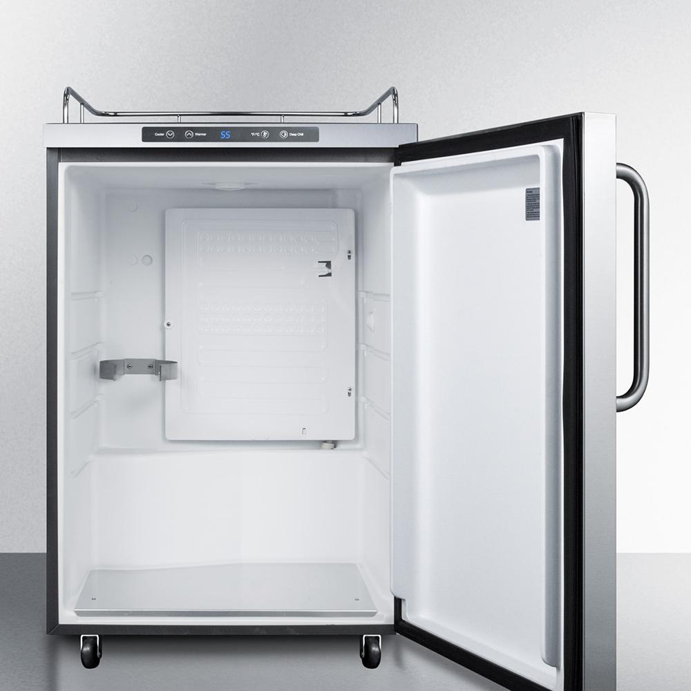 Summit SBC635MOSNK 24 Stainless Steel Freestanding Outdoor Kegerator with Digital Thermostat