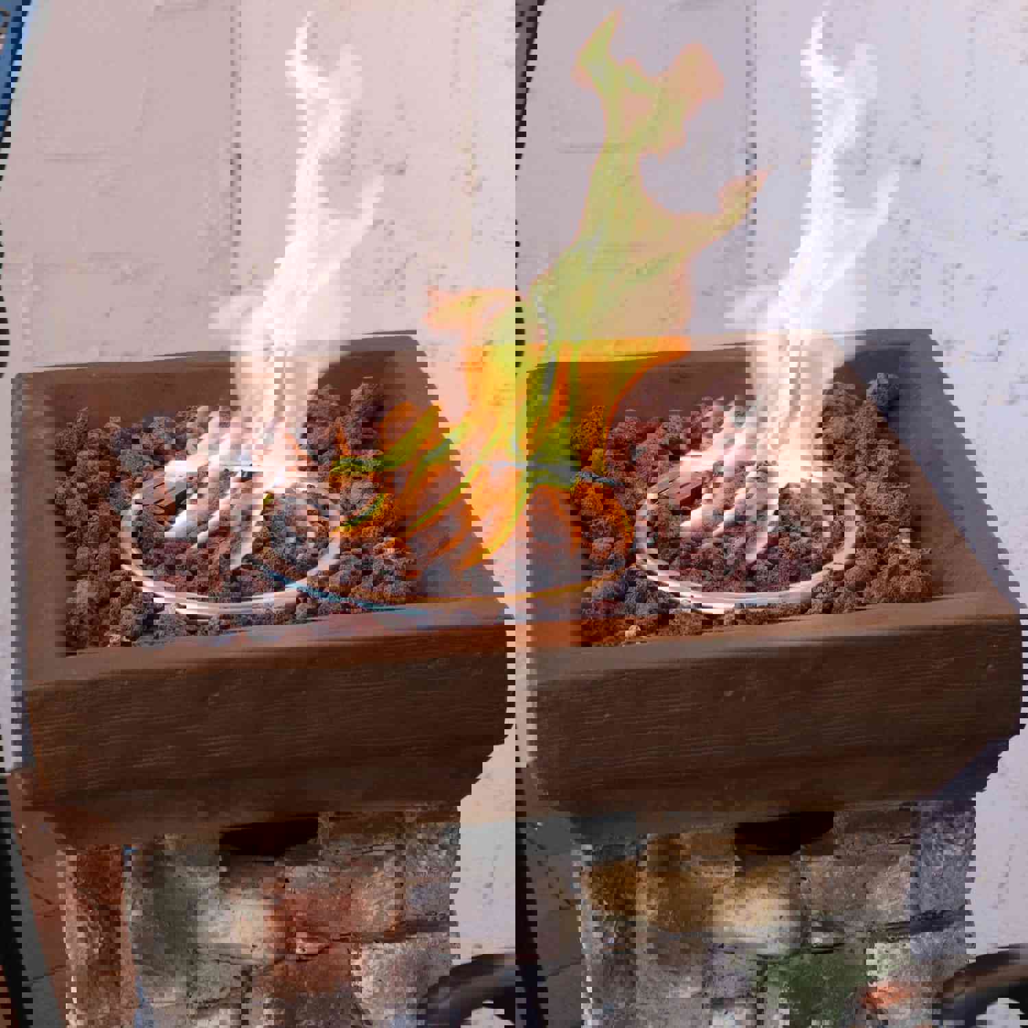 Sunnydaze Outdoor 30-Inch Tall Cast Rock Column Design Propane Gas Fire Pit