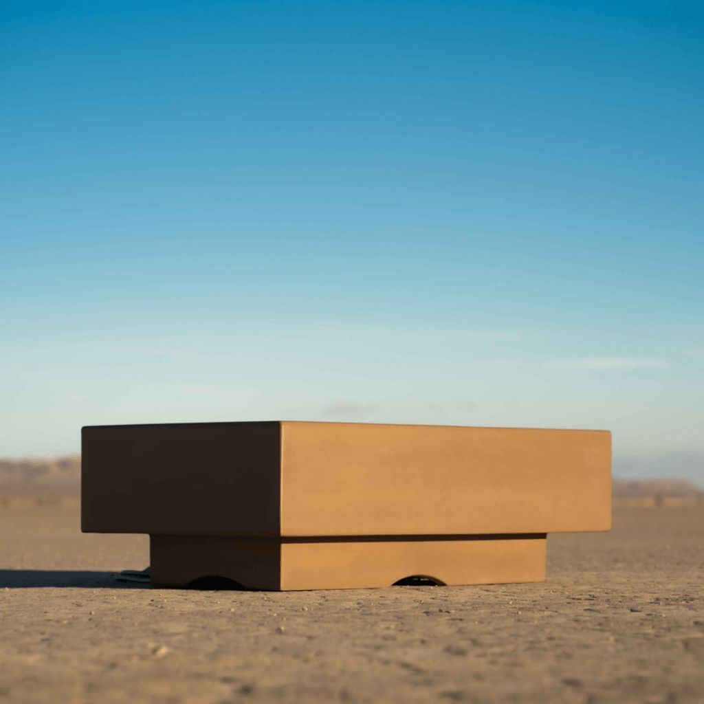 The Outdoor Plus - Del Mar GFRC Concrete Rectangle Liquid Propane Fire Pit Table 48