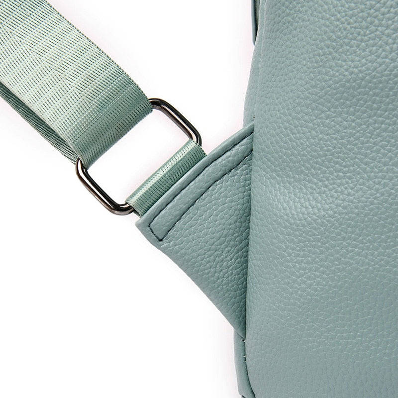 Innovato Design Large Capacity Luxury Soft Leather School Bag and Travel Backpack