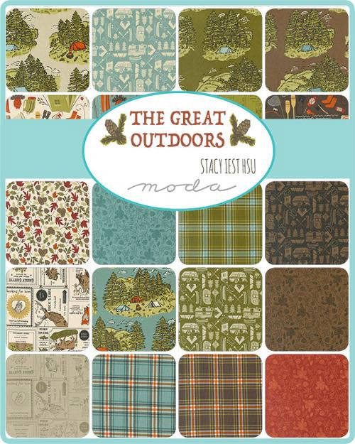 The Great Outdoors Sky Camping Gear Yardage by Stacy Iest Hsu for Moda Fabrics | 20882 18