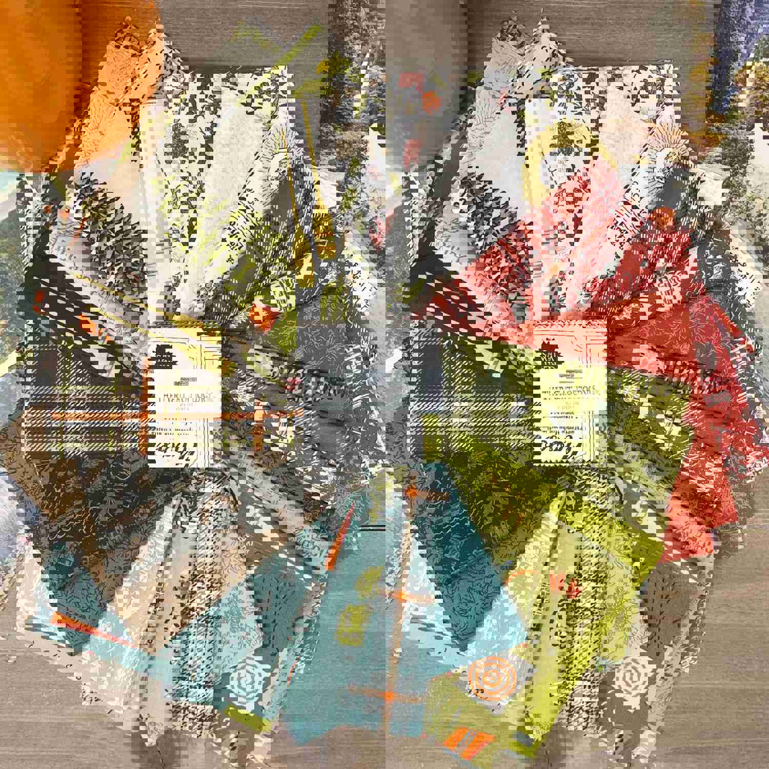 The Great Outdoors Sky Camping Gear Yardage by Stacy Iest Hsu for Moda Fabrics | 20882 18