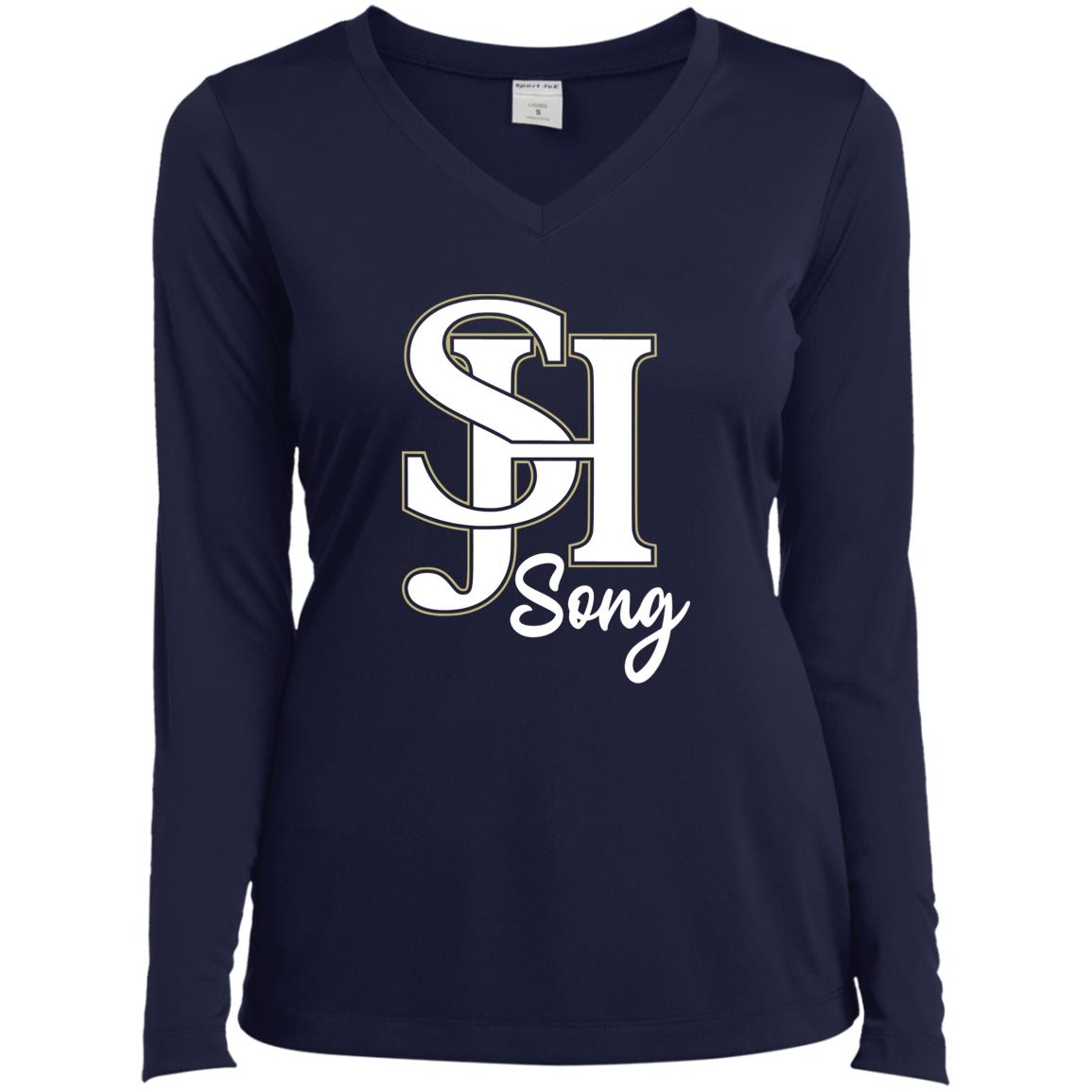 Sport-Tek Ladies Long Sleeve Performance V-Neck Tee (LST353LS)