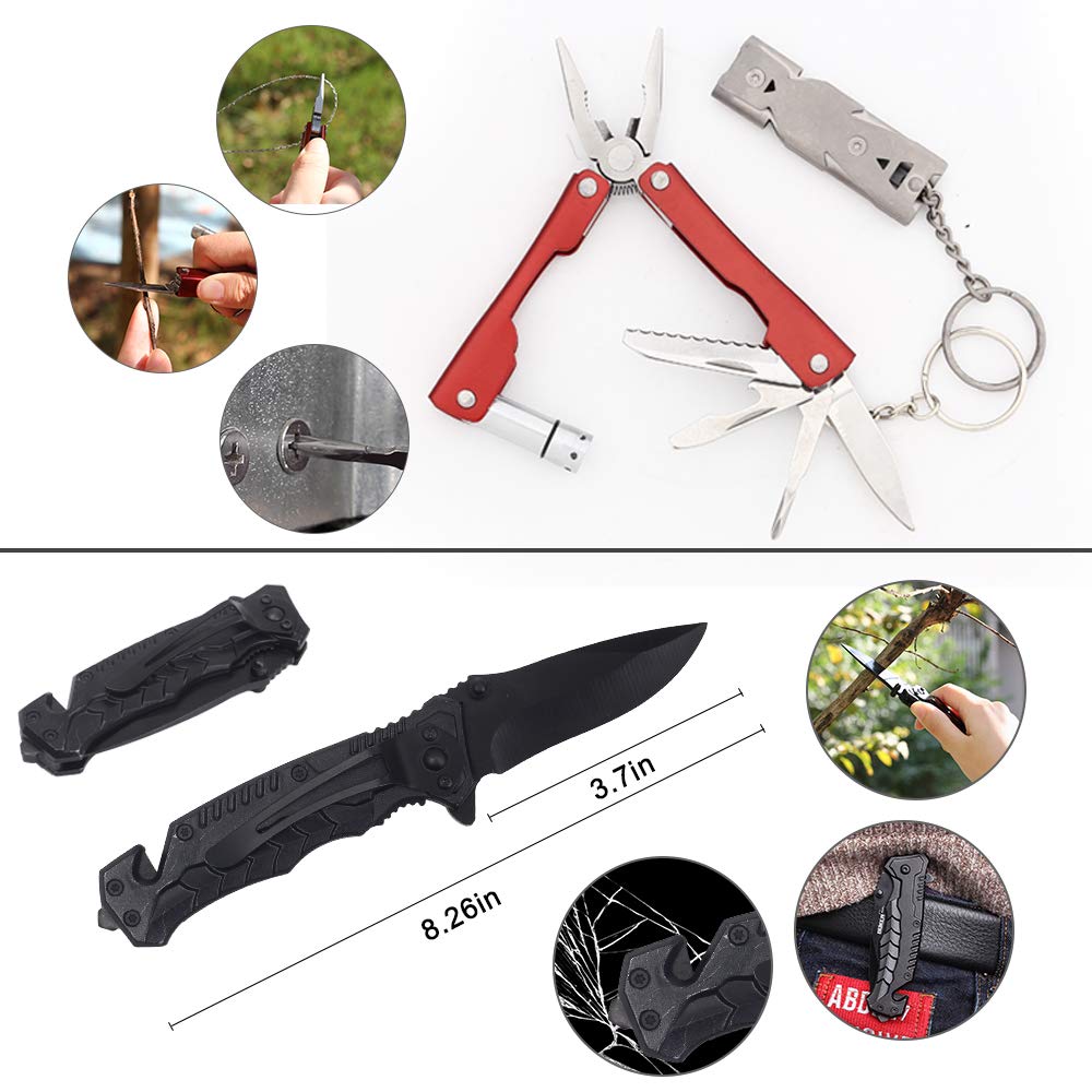 Upgraded 2-in-1 Survival First Aid Kit with Molle EMT Pouch for Outdoor Emergencies