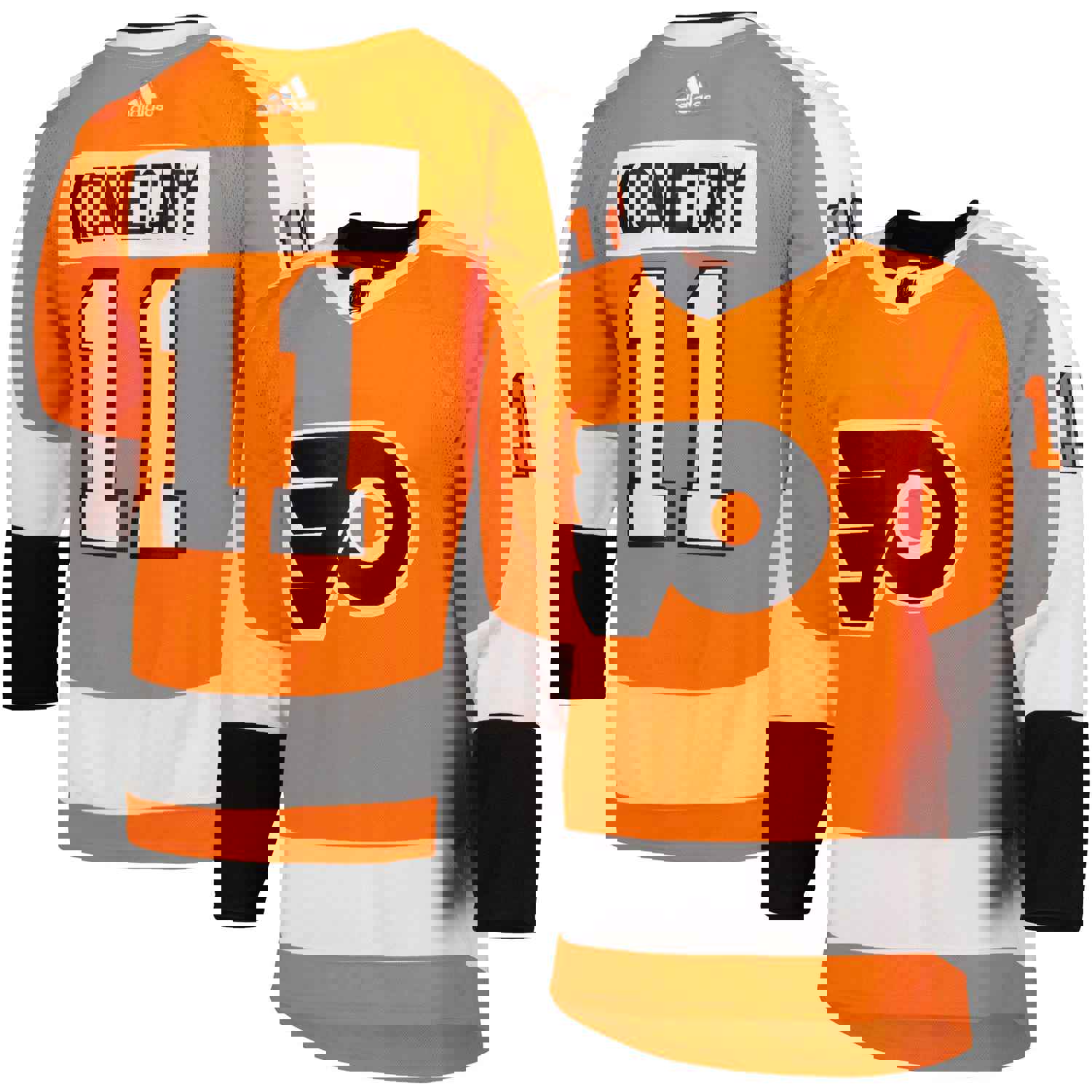 Travis Konecny Philadelphia Flyers adidas Primegreen Authentic Pro Home Player Jersey - Orange