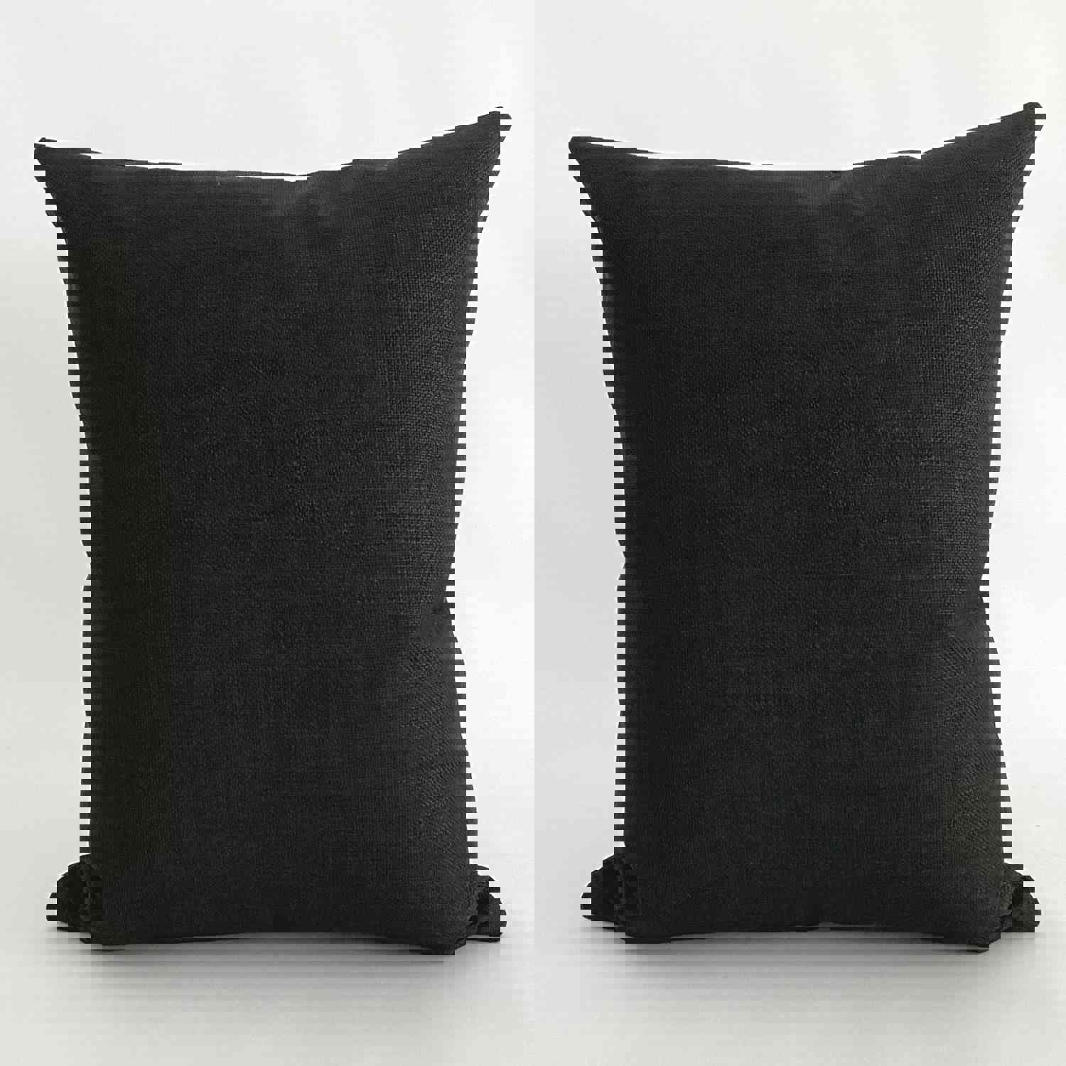 Black Outdoor Pillow Cover - Durable and Modern