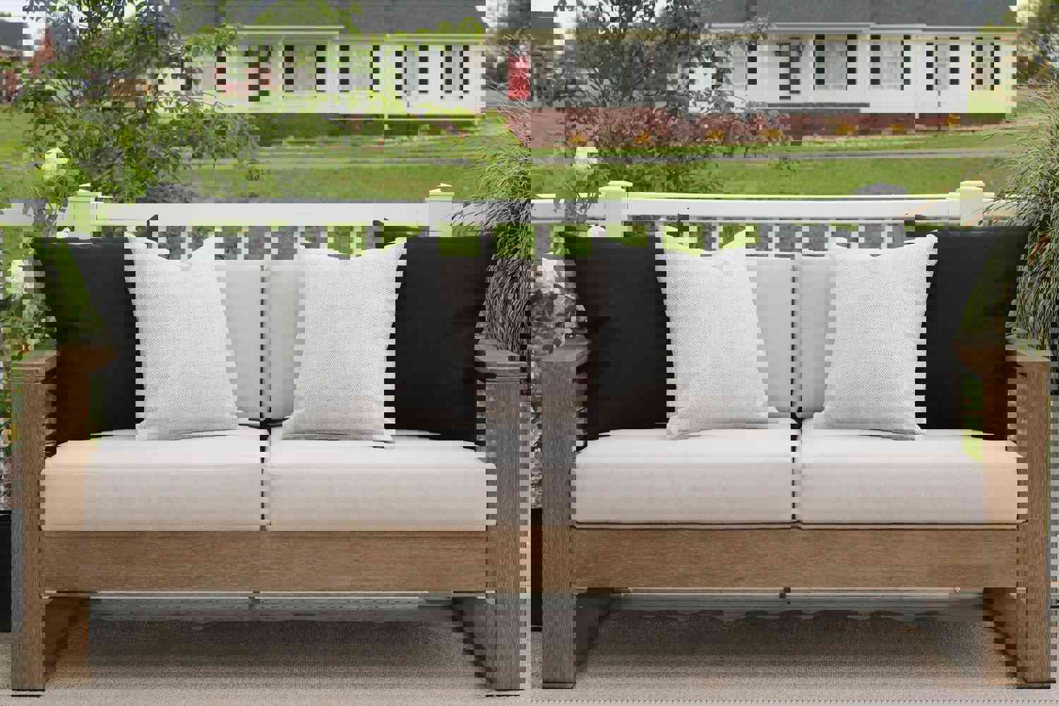 Black Outdoor Pillow Cover - Durable and Modern