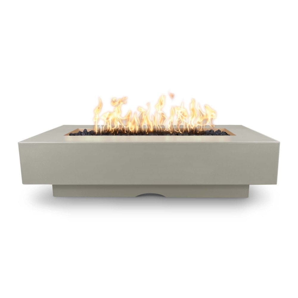 Top Fires Del Mar 96-Inch Rectangular GFRC Gas Fire Pit with Flame Sense Ignition