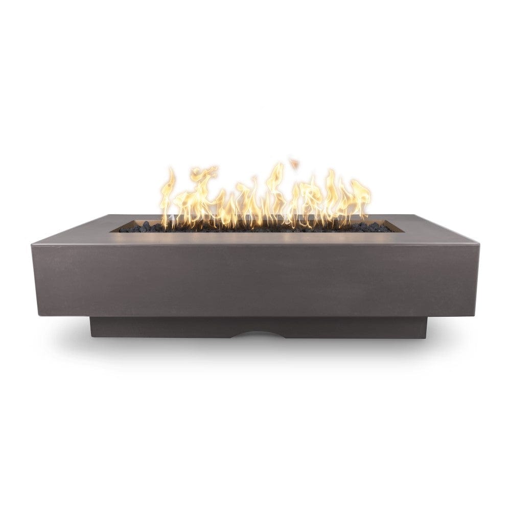 Top Fires Del Mar 96-Inch Rectangular GFRC Gas Fire Pit with Flame Sense Ignition