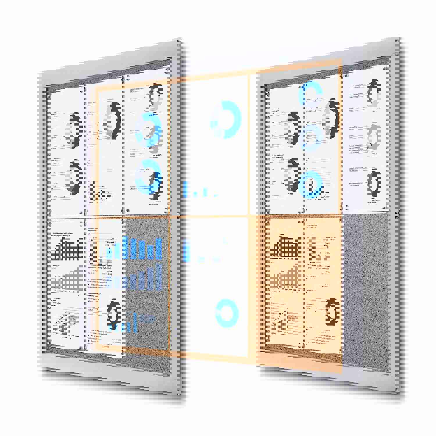 Enclosed Notice Board with Swing Door for Indoor and Outdoor Use