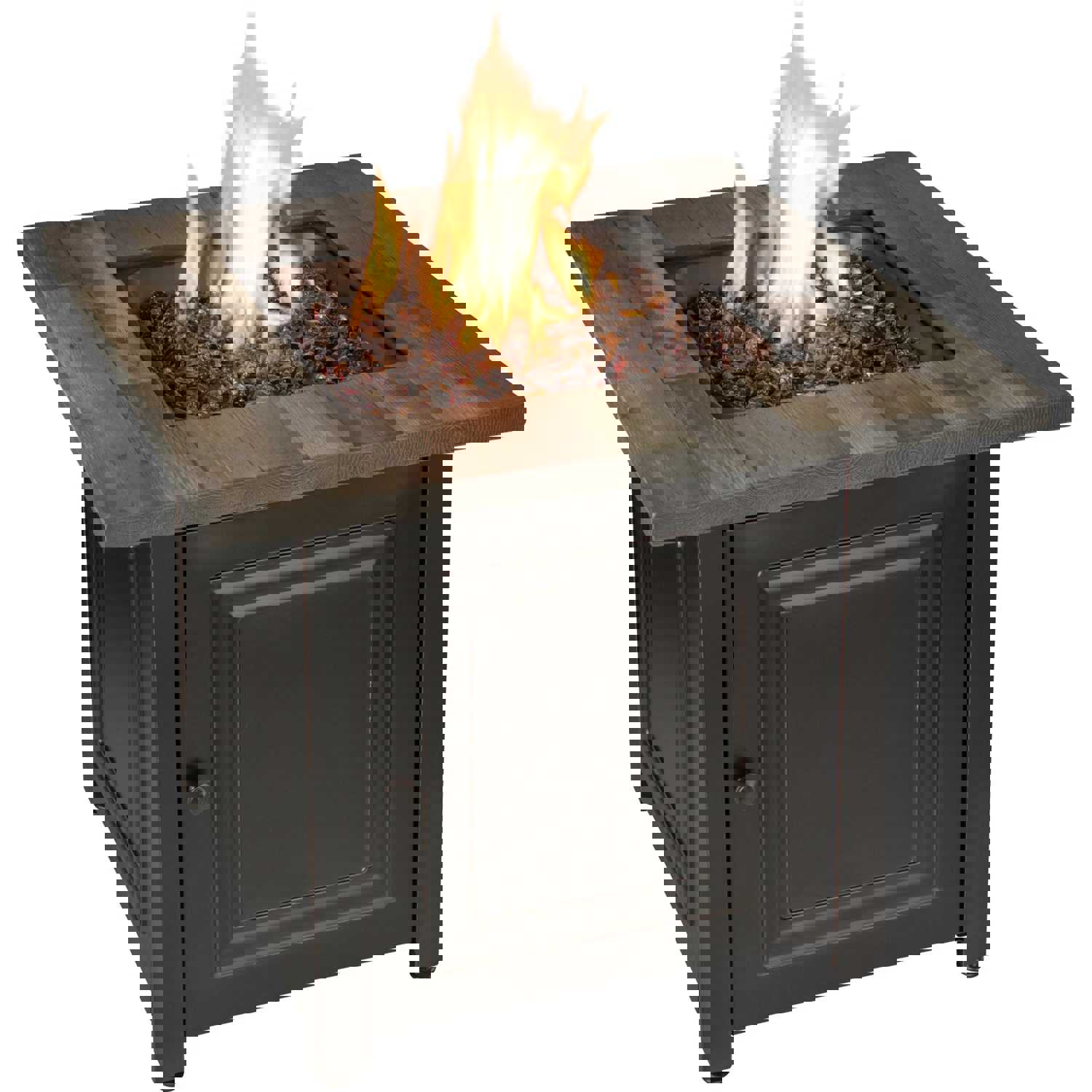 Endless Summer The Burlington LP Gas Outdoor Fire Pit with Printed Resin Mantel