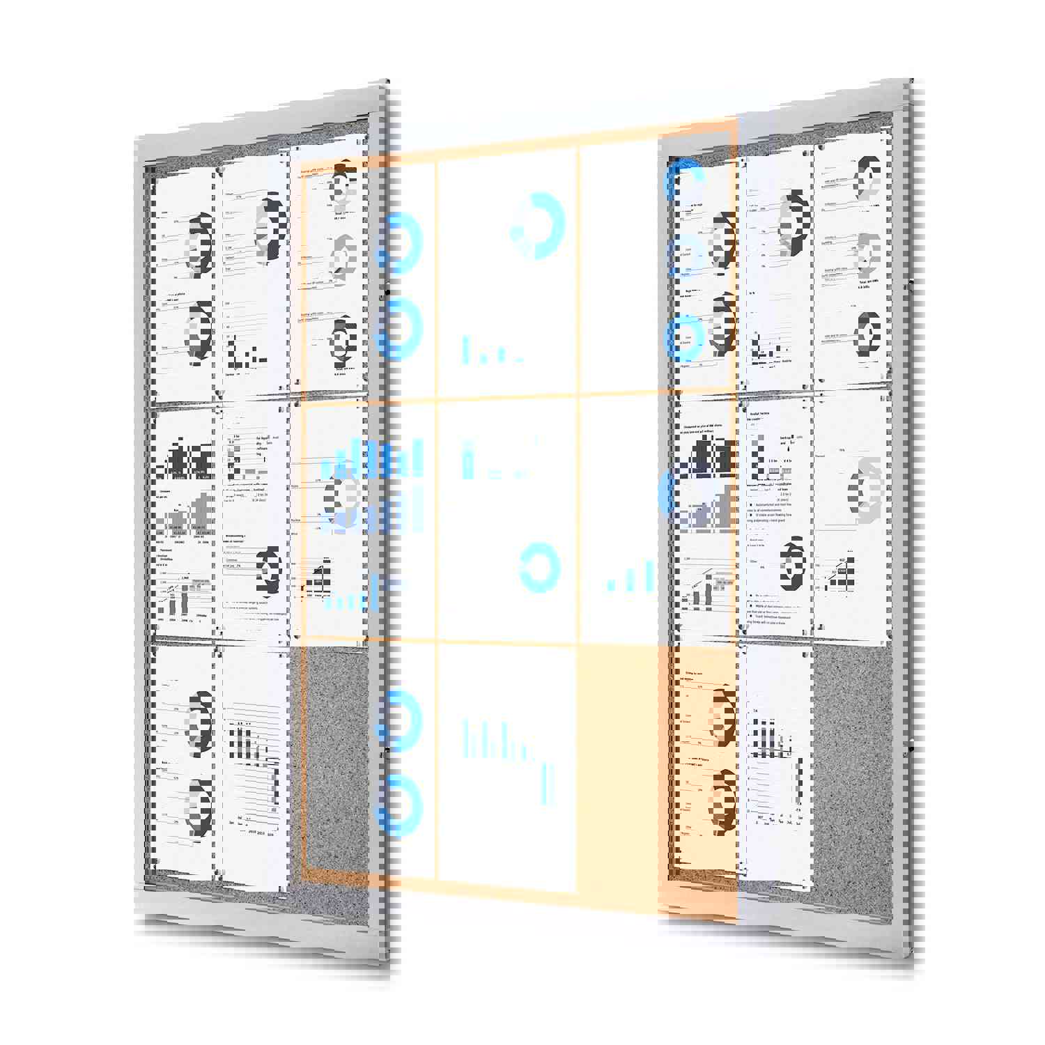 Enclosed Notice Board with Swing Door for Indoor and Outdoor Use