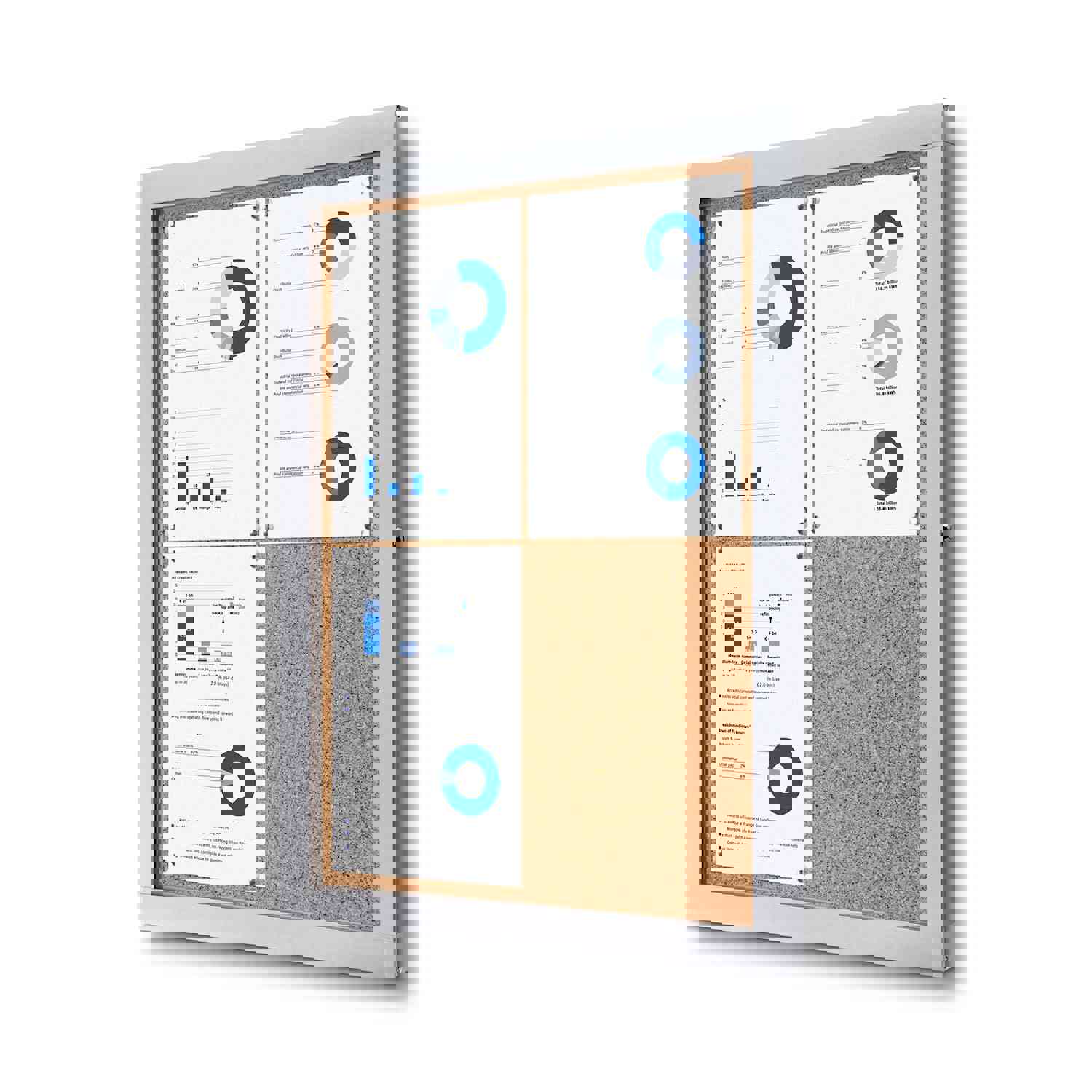 Enclosed Notice Board with Swing Door for Indoor and Outdoor Use