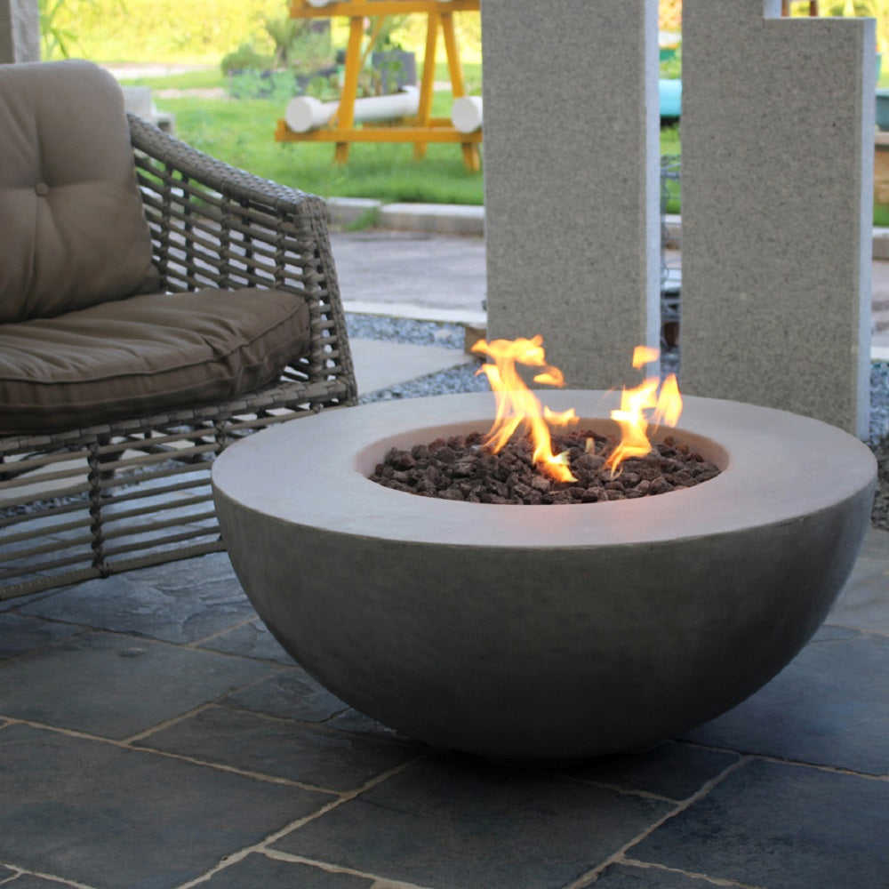 Roca Outdoor Fire Pit Table - Choose Your Fuel Type for Year-Round Warmth