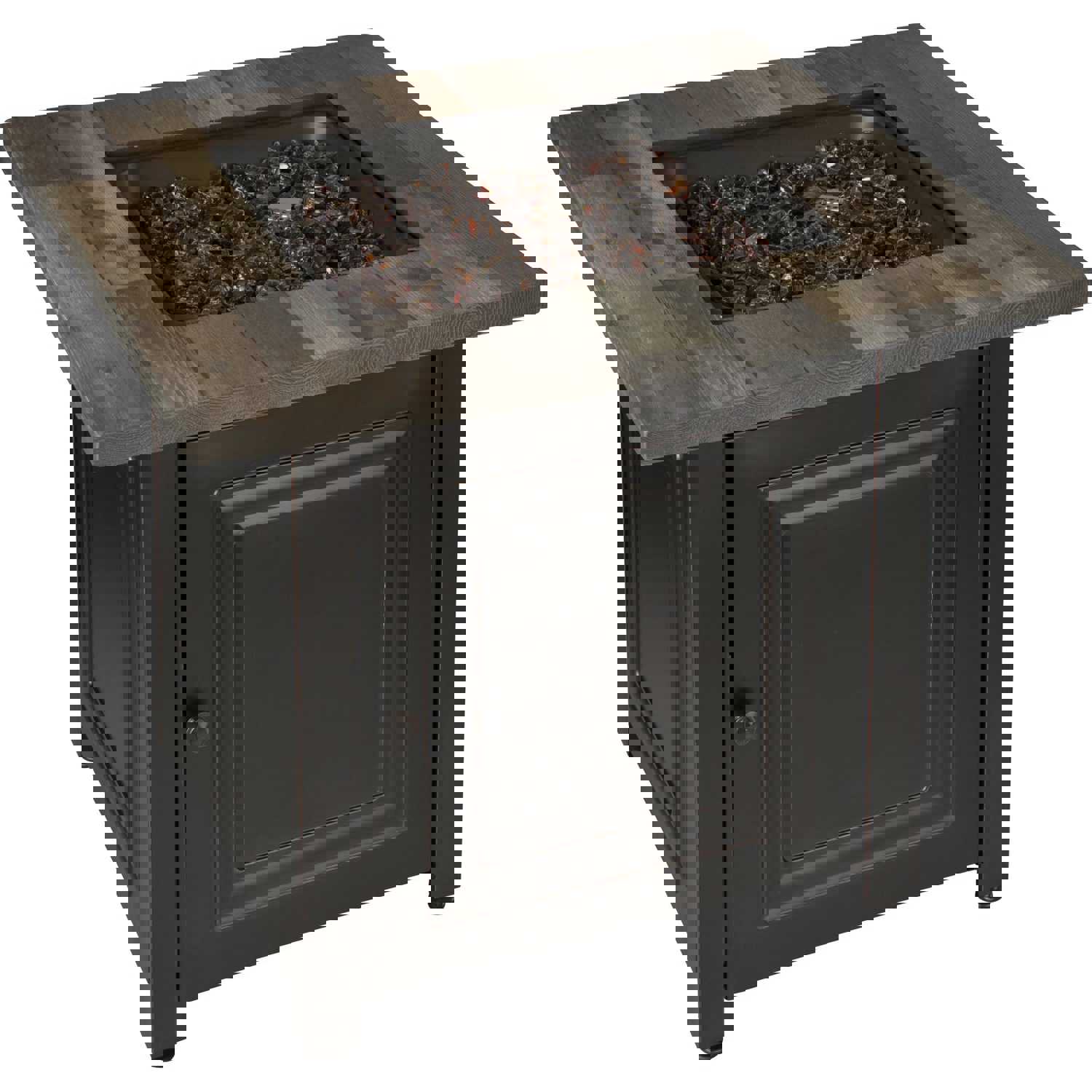 Endless Summer The Burlington LP Gas Outdoor Fire Pit with Printed Resin Mantel