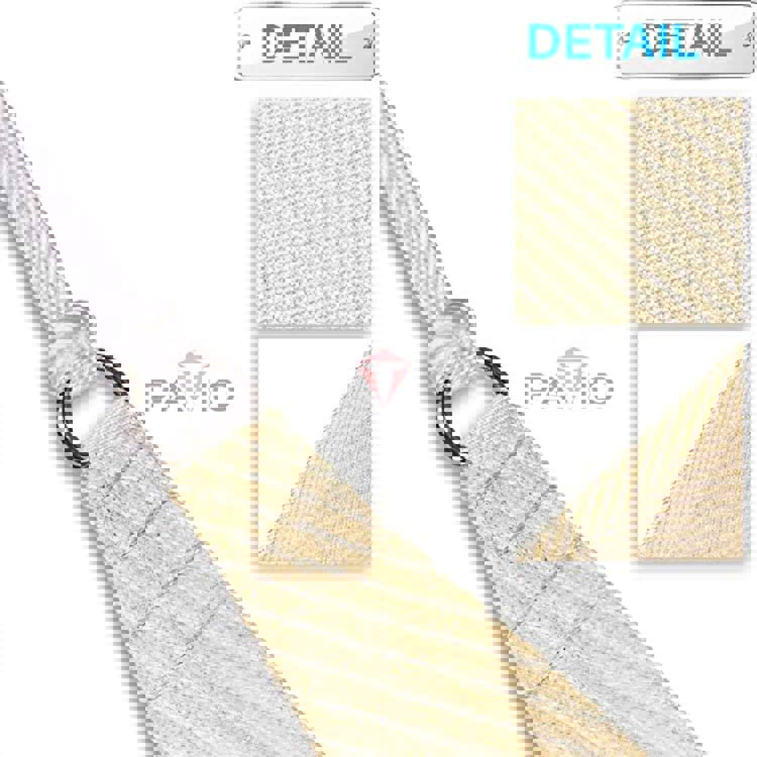 Patio Paradise 20 x 20 x 20 Beige Sun Shade Sail Triangle Canopy - UV Block Fabric for Outdoor Use