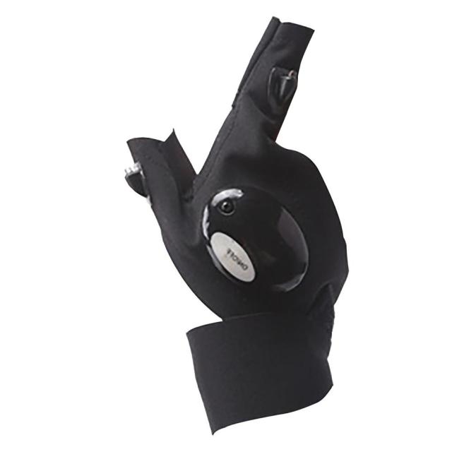 Waterproof Outdoor LED Flashlight Gloves for Cycling & Fishing