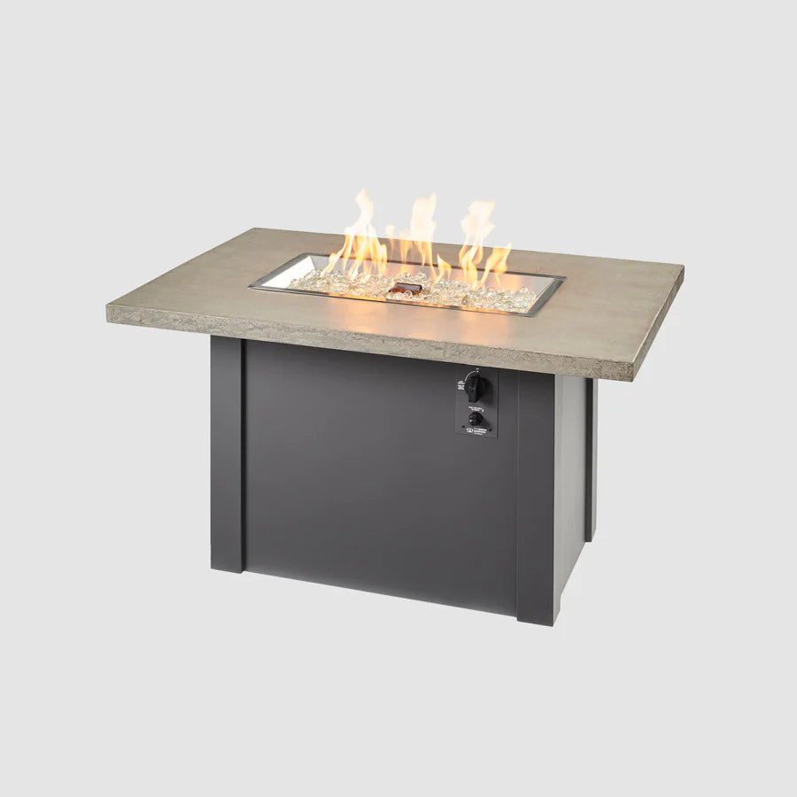 Outdoor Greatroom Co Havenwood 44-Inch Rectangular Gas Fire Pit Table