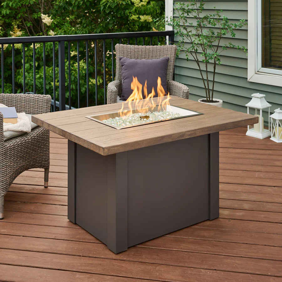 Outdoor Greatroom Co Havenwood 44-Inch Rectangular Gas Fire Pit Table