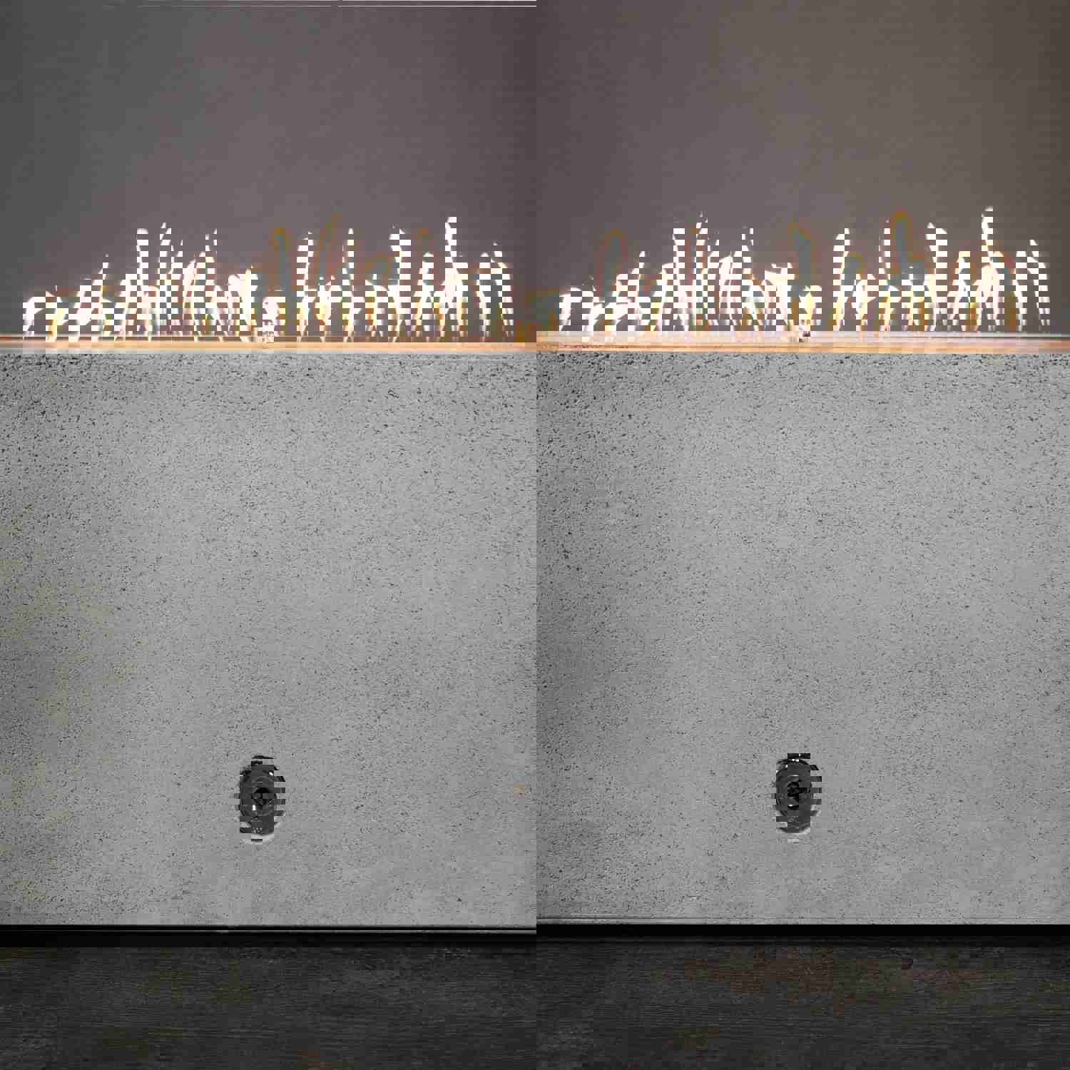 Starfire Designs Concrete Rustic 72 x 38 Rectangle Gravity Gas Fire Pit