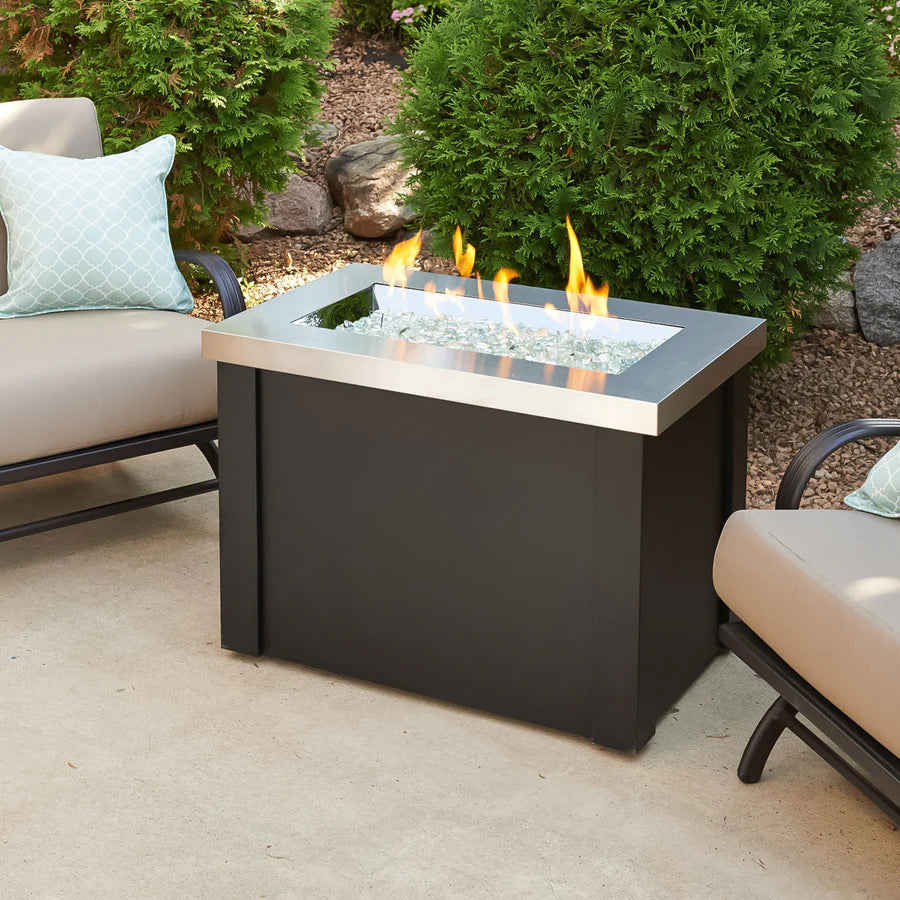Outdoor Greatroom Co Providence 32-Inch Rectangular Gas Fire Pit Table
