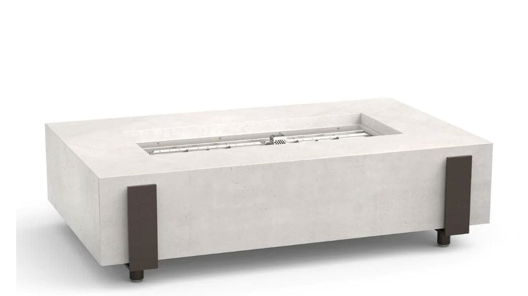 American Fyre Designs Iron Saddle 60-Inch Rectangular Gas Fire Pit Table